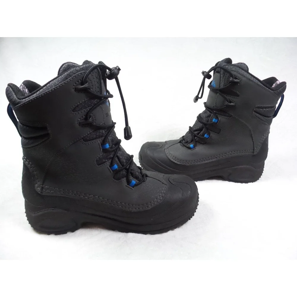 Columbia Boots Boys Size 6 Gray Bugaboot Plus III Omni-Heat 200g Waterproof
